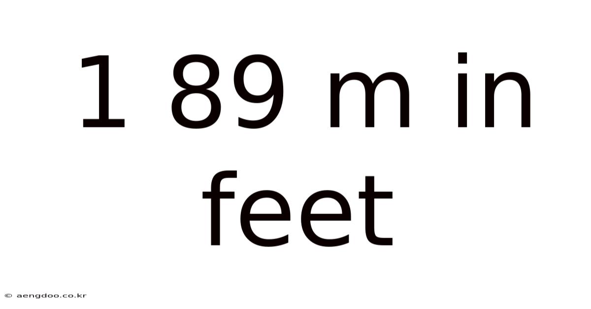 1 89 M In Feet