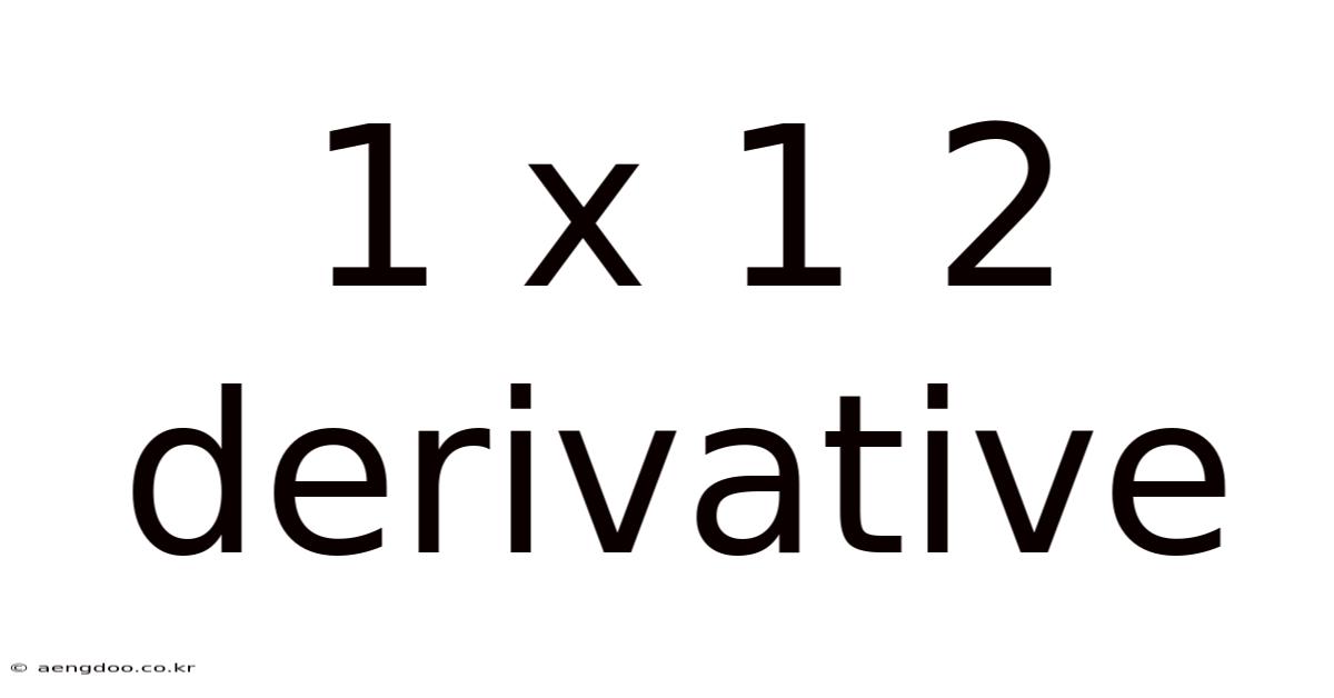 1 X 1 2 Derivative