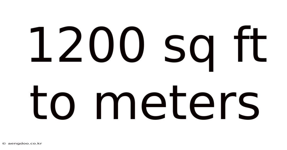 1200 Sq Ft To Meters