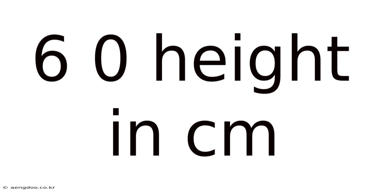 6 0 Height In Cm