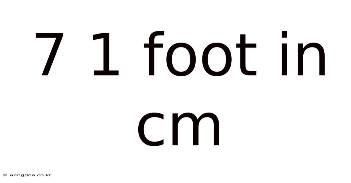 7 1 Foot In Cm