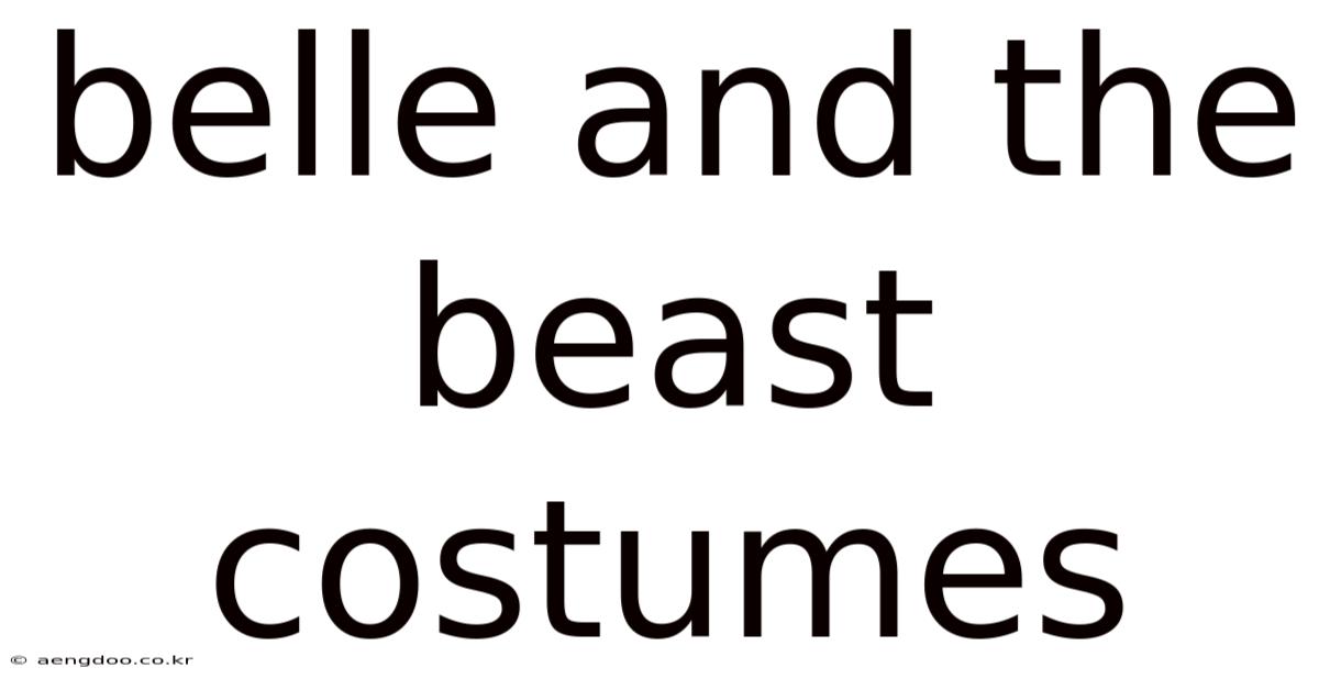 Belle And The Beast Costumes
