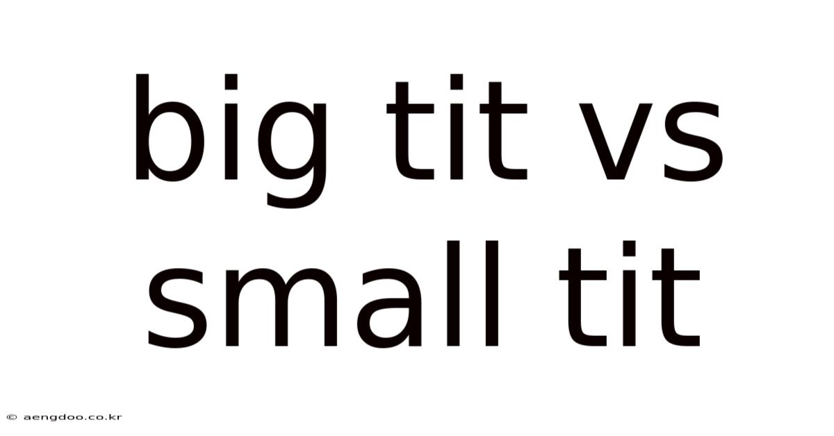 Big Tit Vs Small Tit