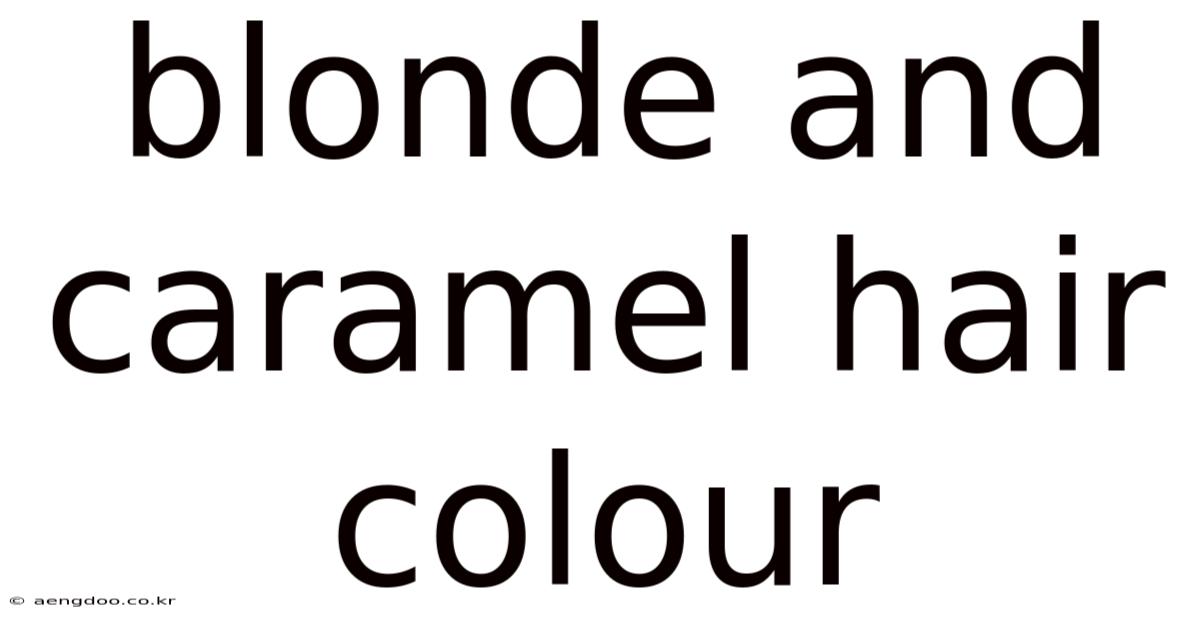 Blonde And Caramel Hair Colour