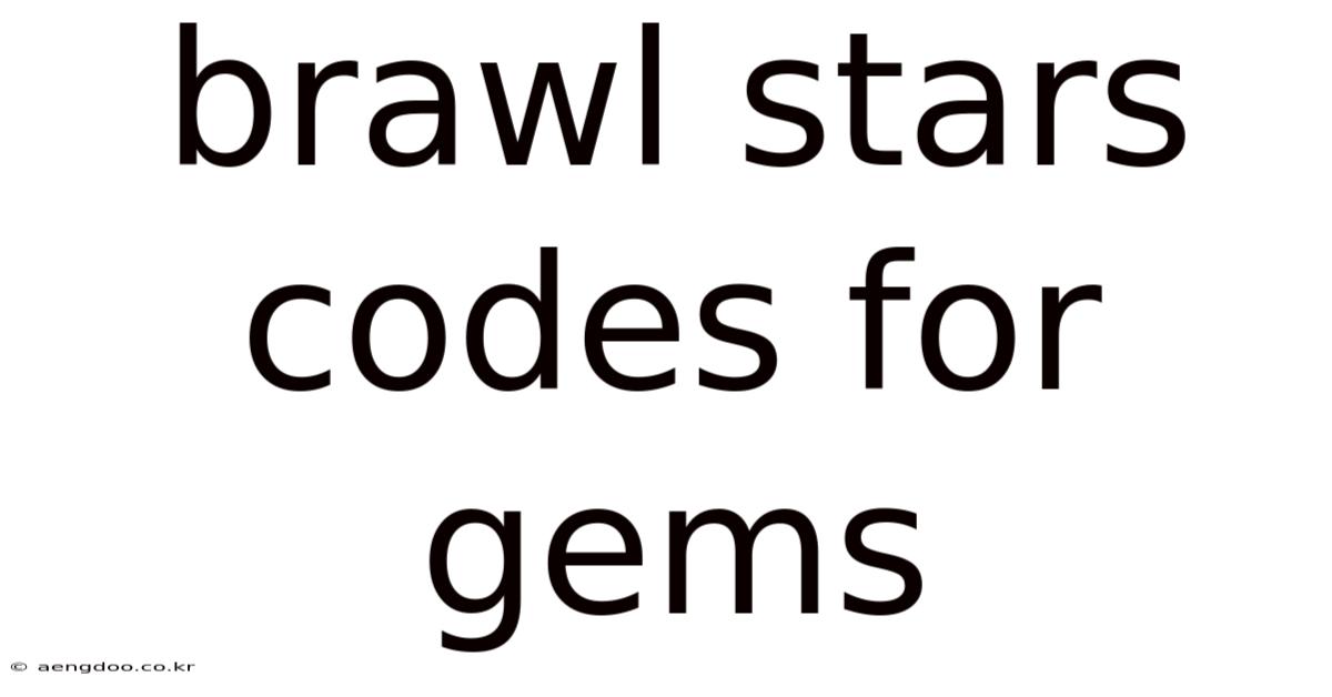Brawl Stars Codes For Gems
