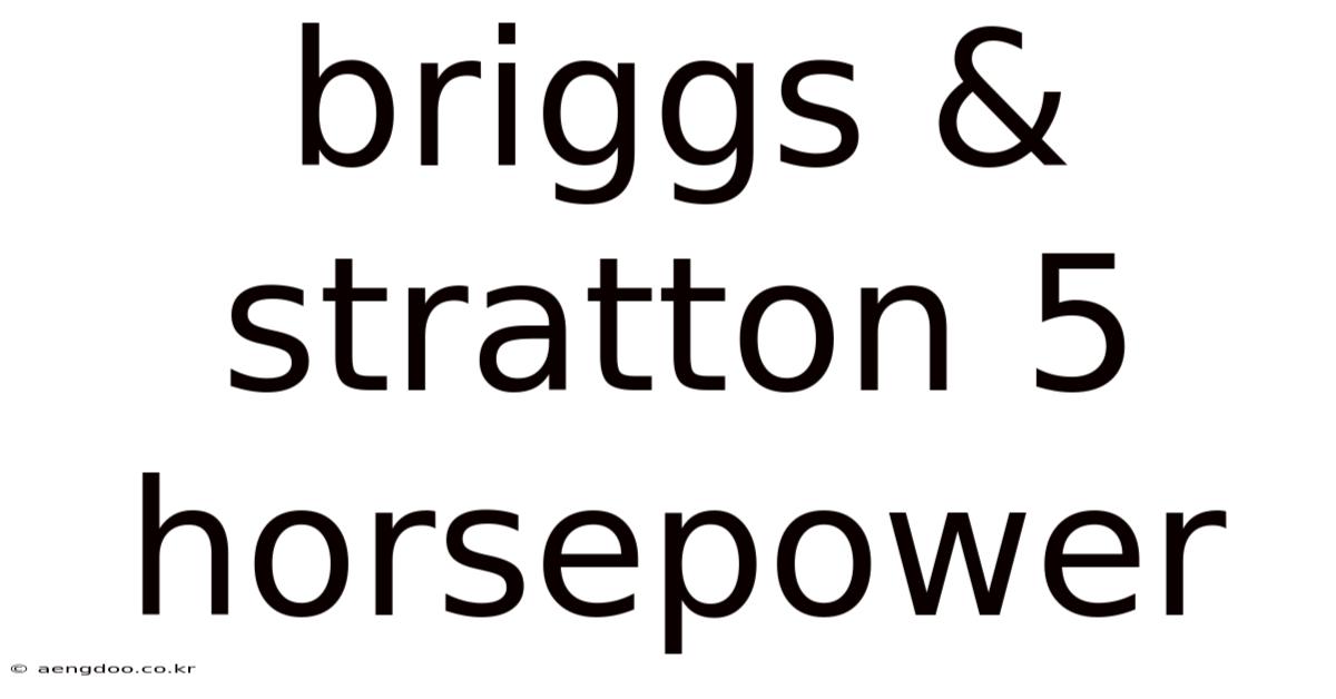 Briggs & Stratton 5 Horsepower
