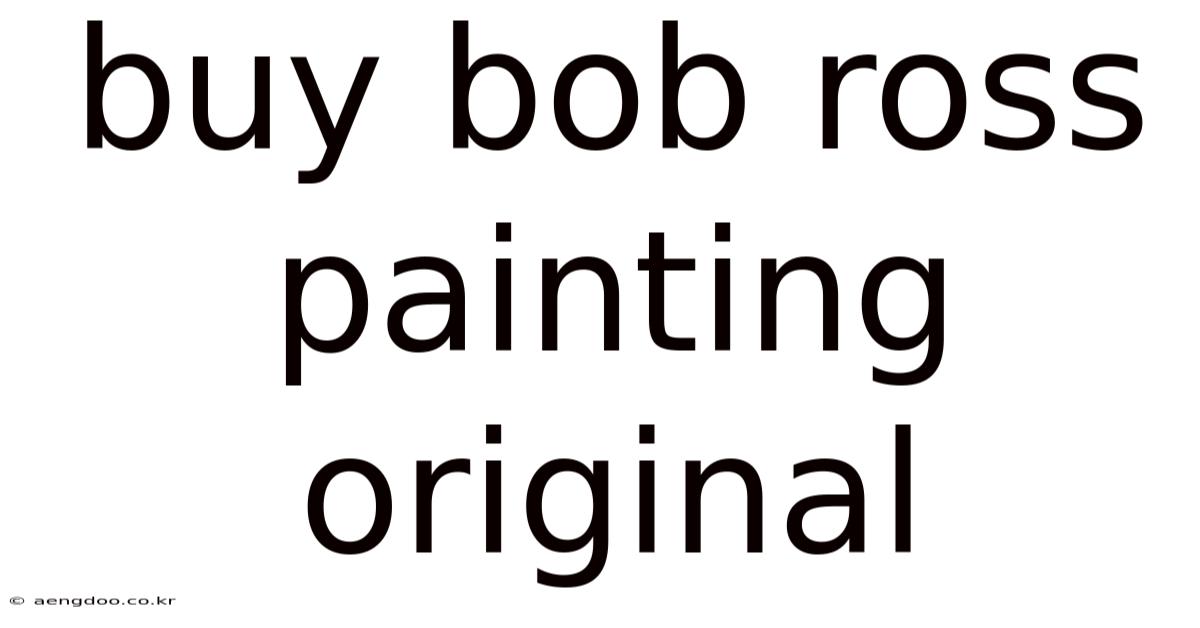 Buy Bob Ross Painting Original