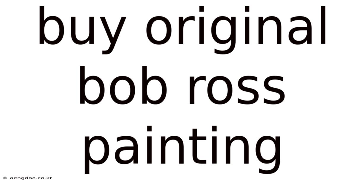 Buy Original Bob Ross Painting