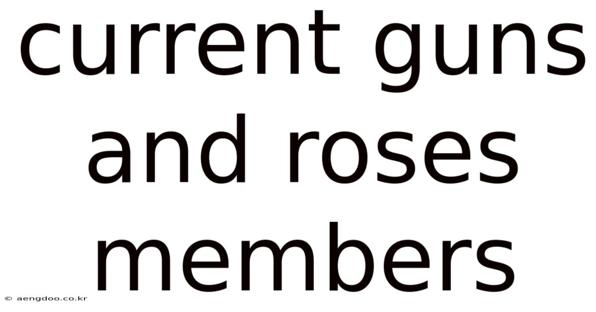 Current Guns And Roses Members