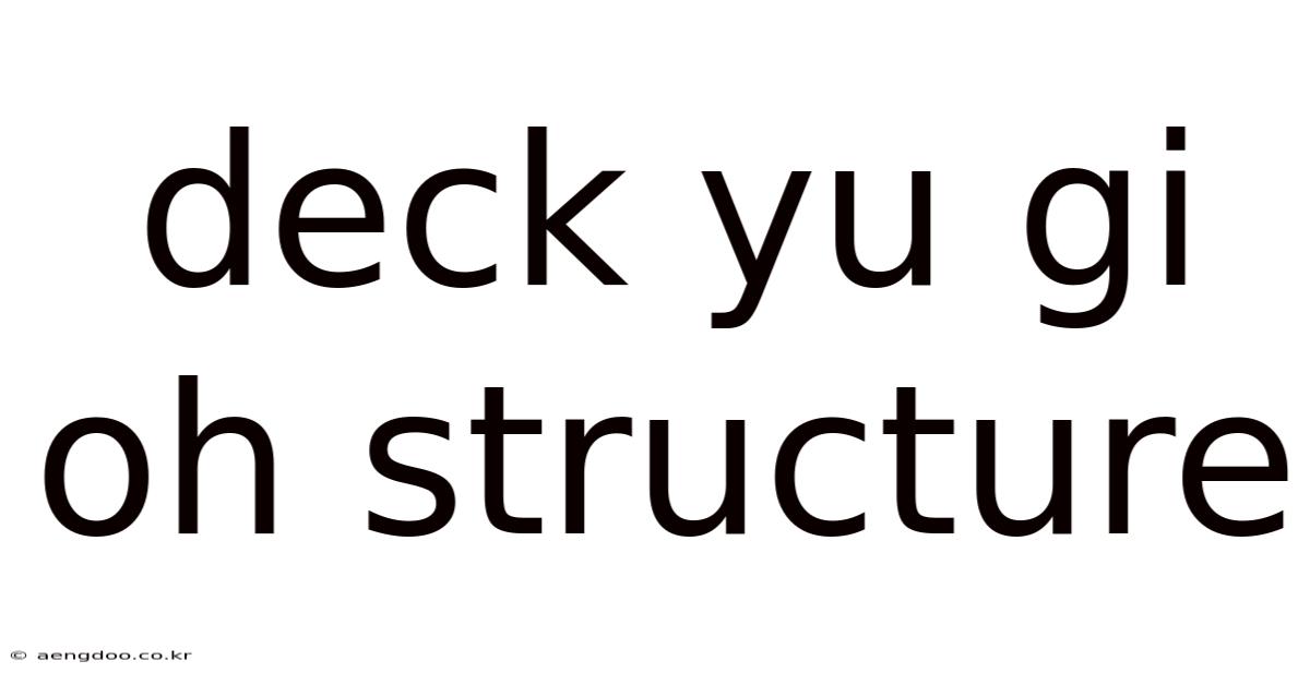 Deck Yu Gi Oh Structure