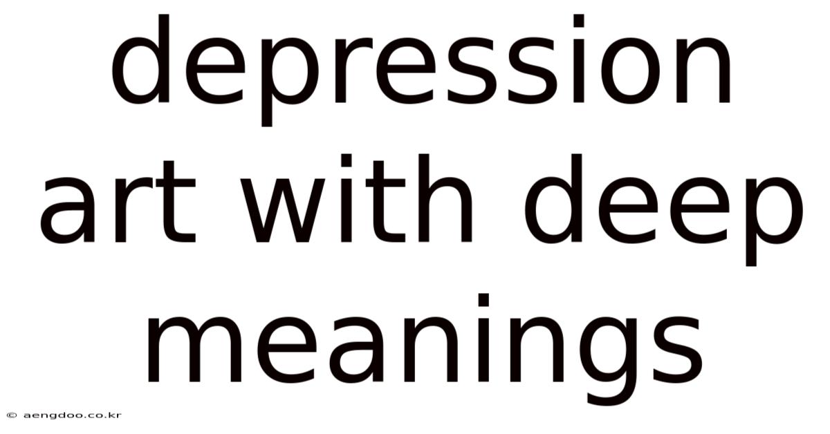 Depression Art With Deep Meanings