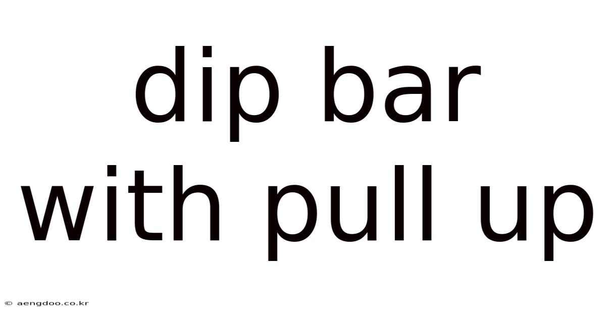 Dip Bar With Pull Up