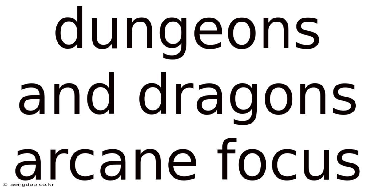 Dungeons And Dragons Arcane Focus