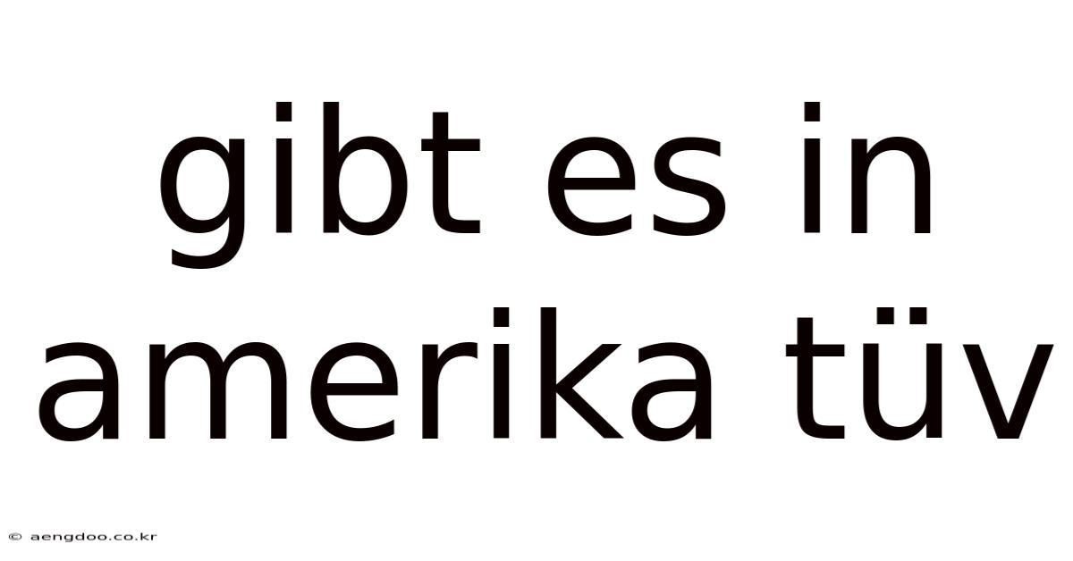 Gibt Es In Amerika Tüv