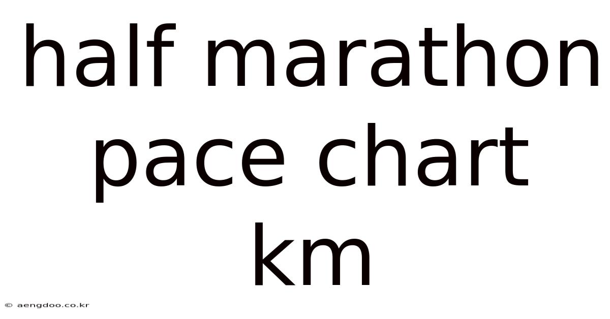 Half Marathon Pace Chart Km