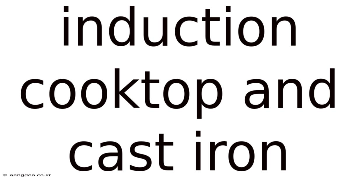 Induction Cooktop And Cast Iron