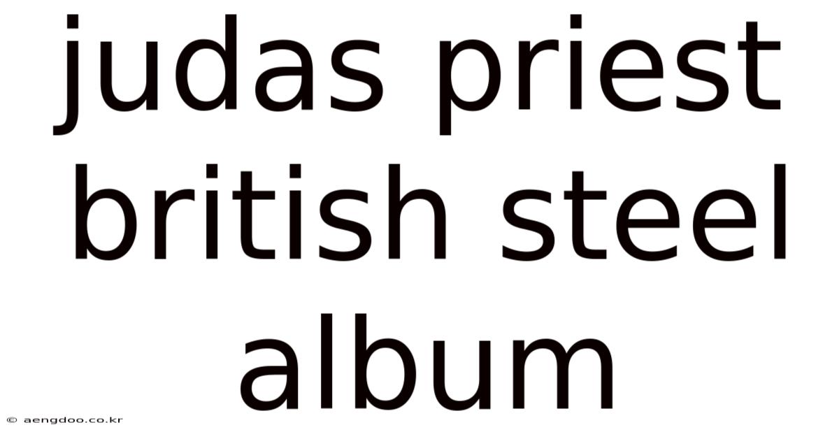 Judas Priest British Steel Album