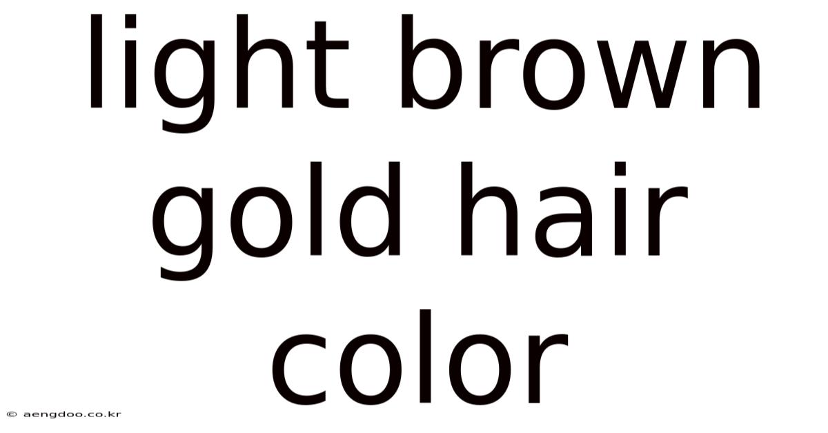 Light Brown Gold Hair Color