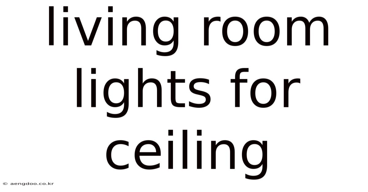 Living Room Lights For Ceiling