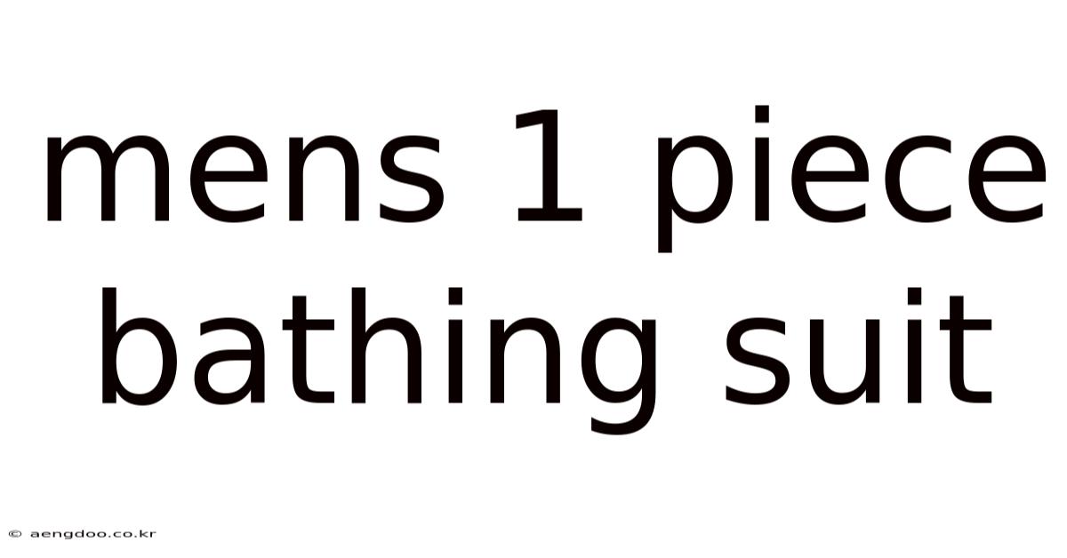 Mens 1 Piece Bathing Suit