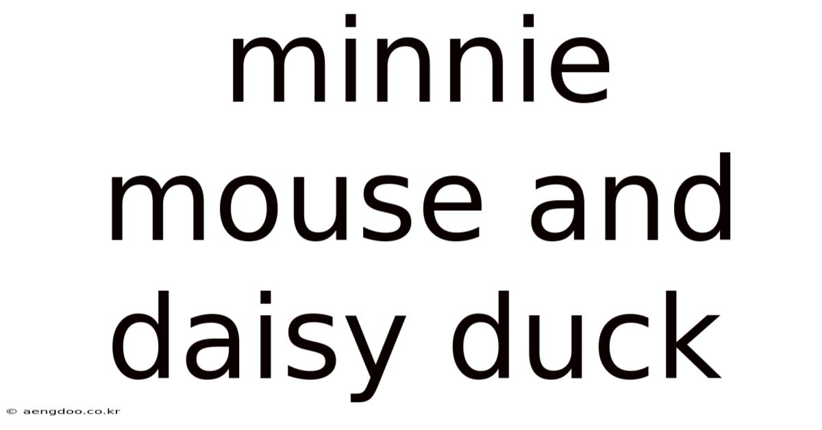Minnie Mouse And Daisy Duck