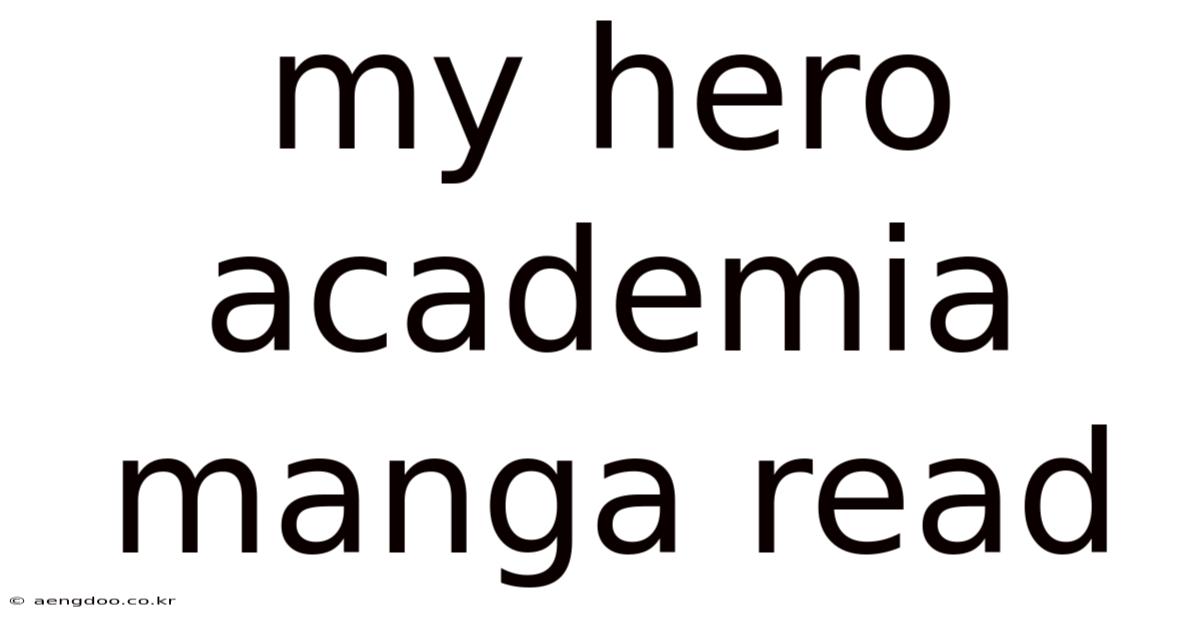 My Hero Academia Manga Read
