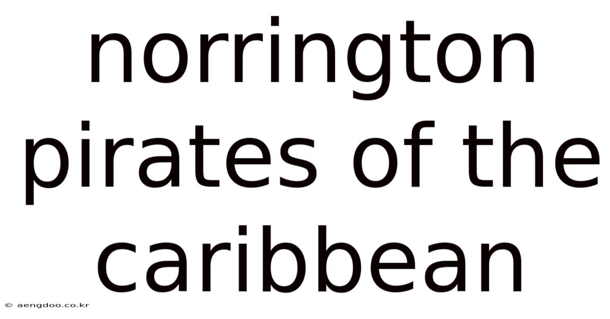 Norrington Pirates Of The Caribbean