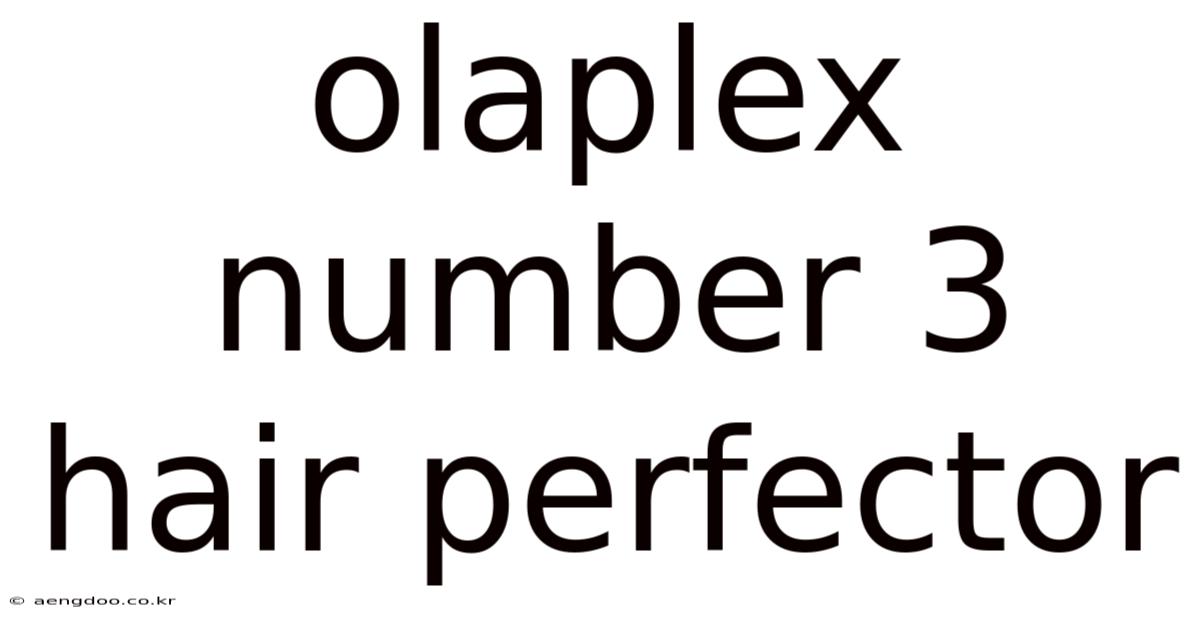 Olaplex Number 3 Hair Perfector