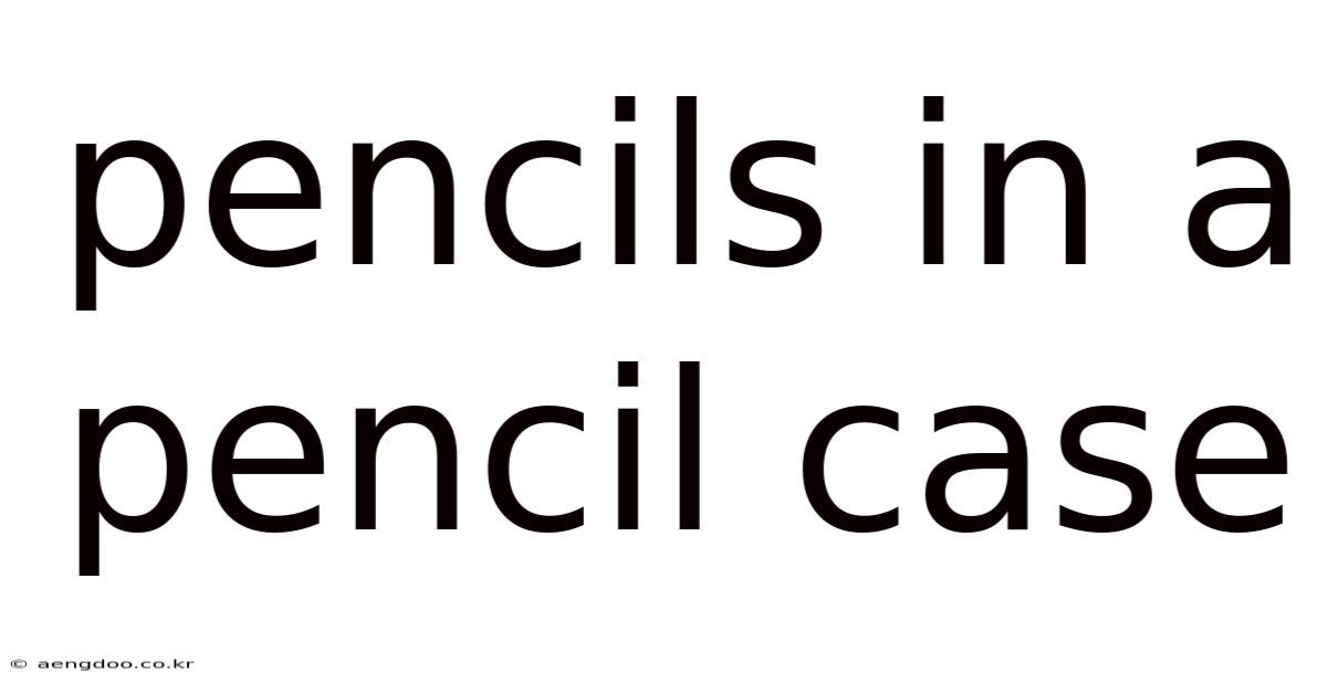 Pencils In A Pencil Case