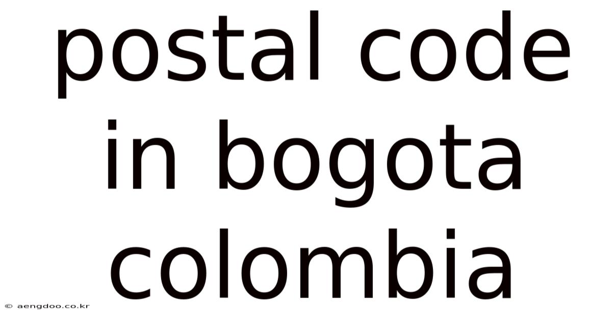 Postal Code In Bogota Colombia