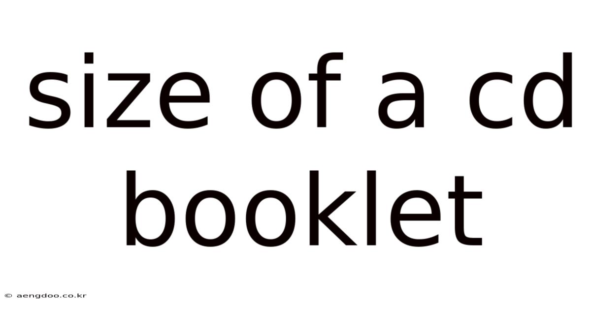 Size Of A Cd Booklet