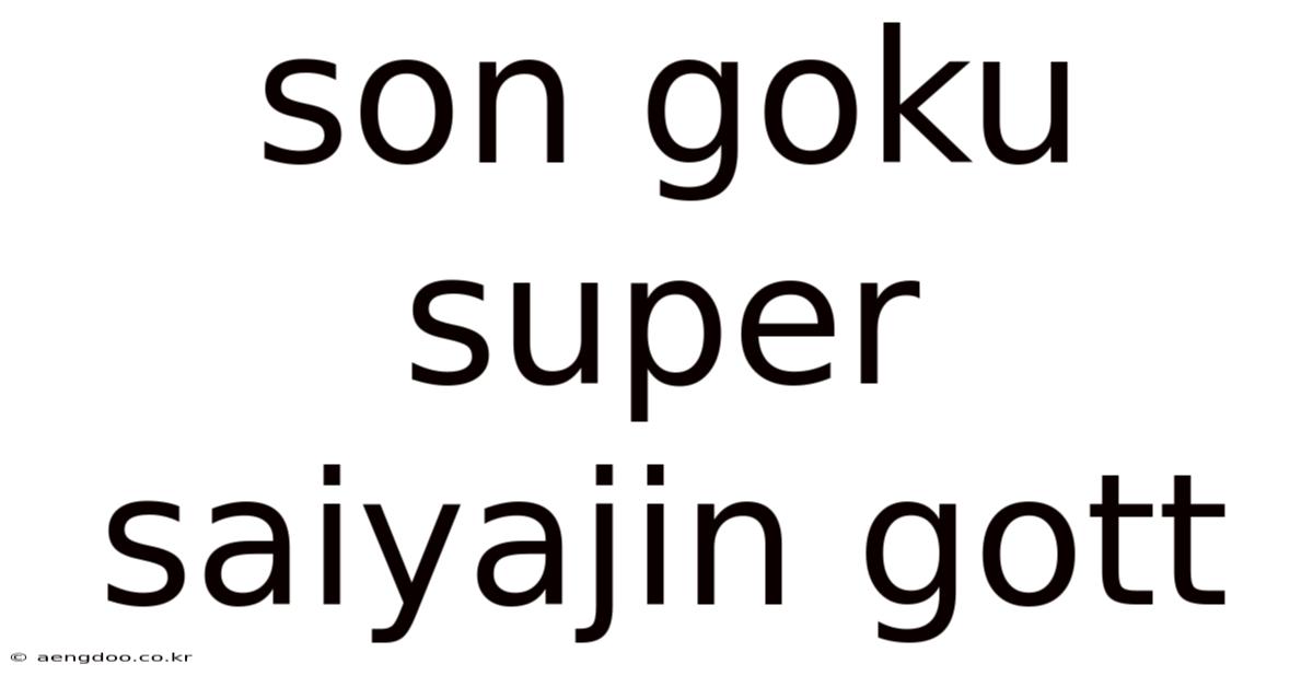Son Goku Super Saiyajin Gott