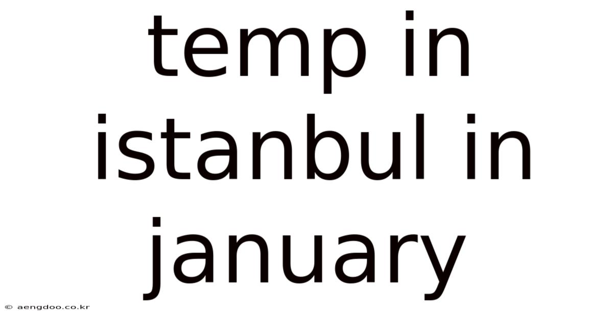 Temp In Istanbul In January