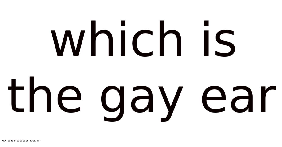 Which Is The Gay Ear